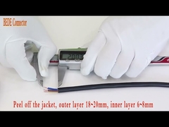 Auto di PA66 M19 che chiude il maschio a chiave rotondo del connettore a IP68 impermeabile femminile