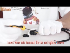 Auto che chiude M19 il cavo a chiave impermeabile del materiale del connettore PA66 per rivestire montaggio di pannelli posteriore