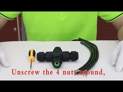 Maschio e femmina DB 2w2 coppa di saldatura connettore di alimentazione coassiale impermeabile IP 68