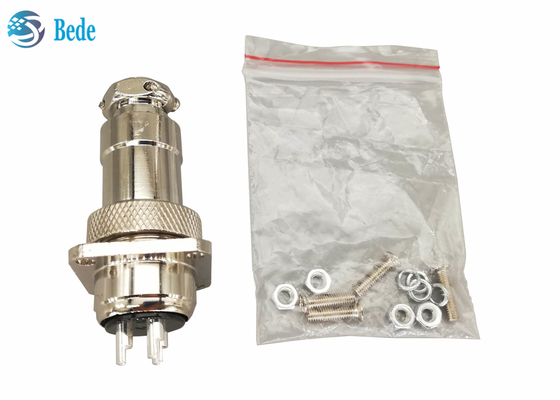 Perni della circolare 9 del supporto del pannello - 2 Pin Aviation Connector GX20 con l'insieme femminile maschio quadrato della flangia M19