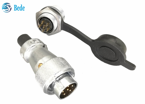 Montaggio di pannello WS16 8 plastica molle del PVC di 9 10 Pin Circular Connector con la copertura antipolvere