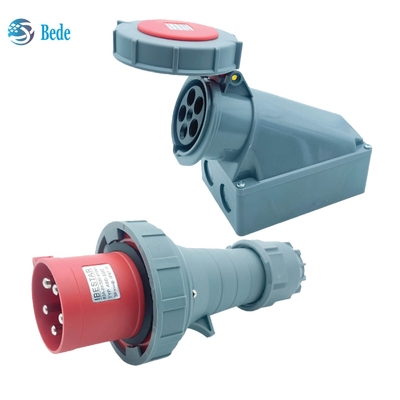 montaggio impermeabile industriale della parete dell'incavo 63A 125A IP67 IEC60309 della spina 5Pins