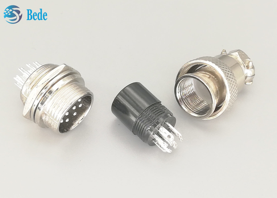 10 Pin Male/connettore femminile di aviazione Gx16 hanno messo la saldatura materiale in lega di zinco