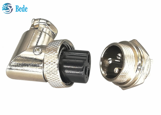 I corredi materiali in lega di zinco di Gx16 3 Pin Connector Plug And Socket sgomitano il connettore