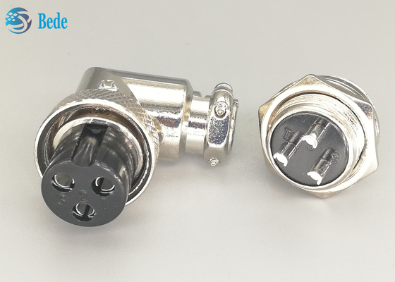 I corredi materiali in lega di zinco di Gx16 3 Pin Connector Plug And Socket sgomitano il connettore