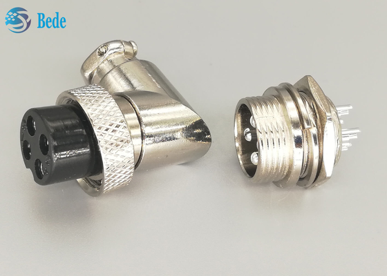 I corredi dell'incavo degli aerei Gx16 4 Pin Connector Set Plug And sgomitano il connettore del supporto del pannello