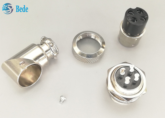 I corredi dell'incavo degli aerei Gx16 4 Pin Connector Set Plug And sgomitano il connettore del supporto del pannello