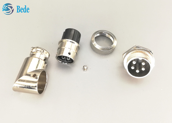 Aviazione Gx16 5 Pin Right Angle Connector Male ed insiemi femminili con tutti gli accessori