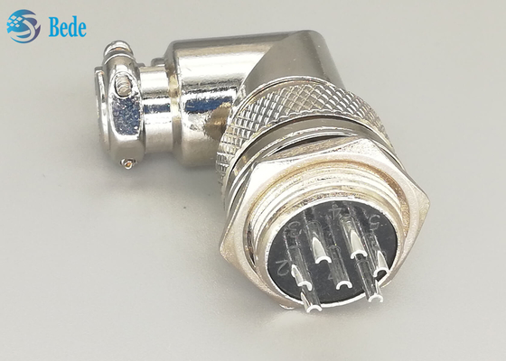 L'argento ha placcato 7 perni gx16 maschio del connettore dell'aviatore da 90 gradi ed insiemi femminili