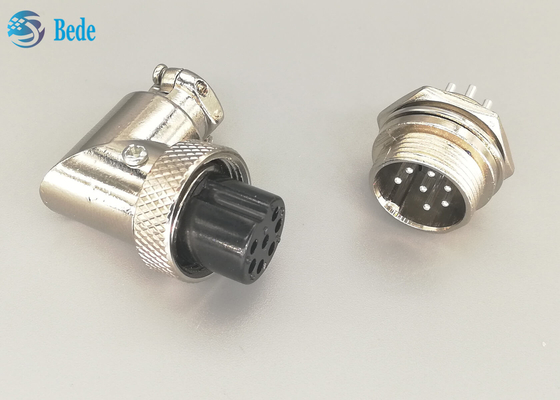 L'argento ha placcato 7 perni gx16 maschio del connettore dell'aviatore da 90 gradi ed insiemi femminili