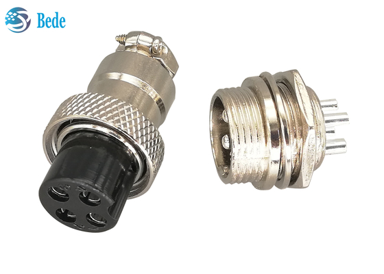 Spina placcata d'argento diritta di aviazione Gx16 4 Pin Connector Male And Female di RoHS