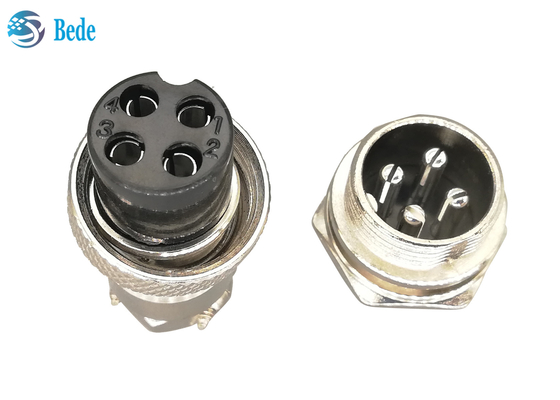 Spina placcata d'argento diritta di aviazione Gx16 4 Pin Connector Male And Female di RoHS