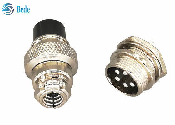 Connettore placcato d'argento diritto 5 Pin Male And Female di aviazione della spina Gx16