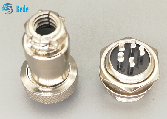 Connettore placcato d'argento diritto 5 Pin Male And Female di aviazione della spina Gx16