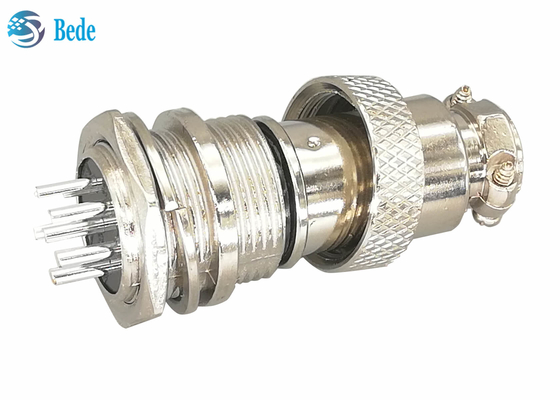 Spina maschio e femminile di Gx16 6 Pin Connector Straight Silver Plated