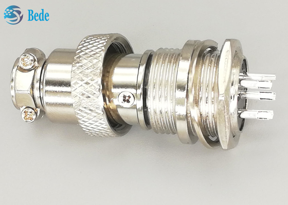 Spina maschio e femminile di Gx16 6 Pin Connector Straight Silver Plated