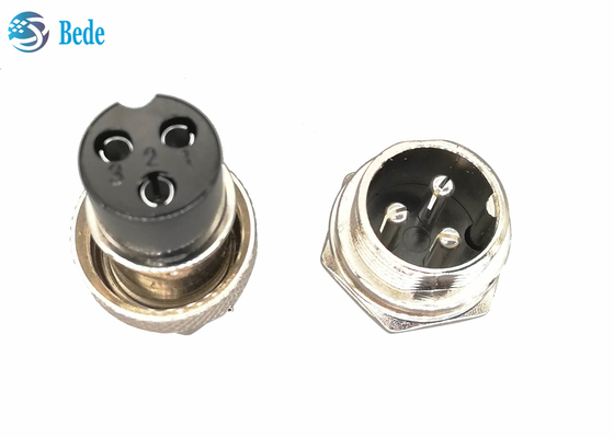 Corredi circolari di Gx16 3 Pin Connector Plug And Socket 16MM Front Mounting