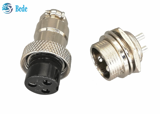 Corredi circolari di Gx16 3 Pin Connector Plug And Socket 16MM Front Mounting