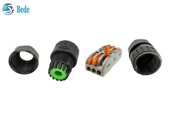 2 3 collegamenti rapidi impermeabili Screwless dei connettori di cavo di Manica 250V 24A dei pin 2 M25