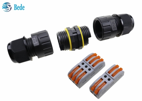 2 3 collegamenti rapidi impermeabili Screwless dei connettori di cavo di Manica 250V 24A dei pin 2 M25