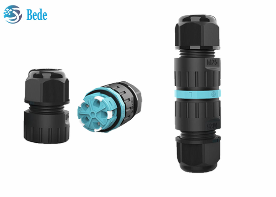 Connettori di cavo impermeabili fissanti rapidi di M25 Screwless 2 3 4 5 Manica 450V 40A dei pin 2