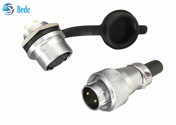 Connettori circolari in lega di zinco cromati 2 3 4 perni 10A 500V con la copertura antipolvere