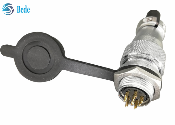 Montaggio di pannello WS16 8 plastica molle del PVC di 9 10 Pin Circular Connector con la copertura antipolvere
