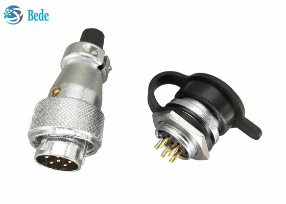 Montaggio di pannello WS16 8 plastica molle del PVC di 9 10 Pin Circular Connector con la copertura antipolvere