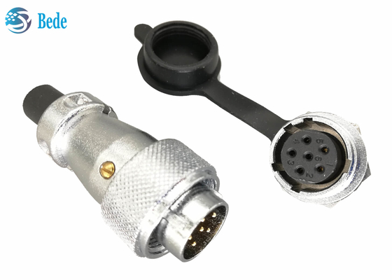 Montaggio di pannello WS16 8 plastica molle del PVC di 9 10 Pin Circular Connector con la copertura antipolvere