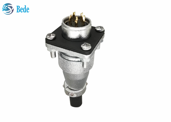 9 10 12 14 connettori circolari di Pin 400V 5A WS20 con la copertura antipolvere quadrata e del flangia