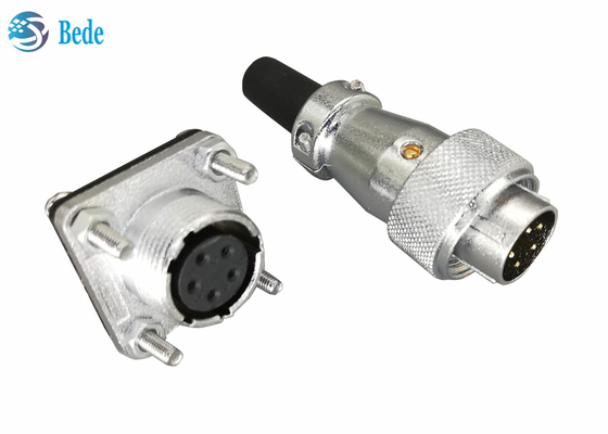 9 10 12 14 connettori circolari di Pin 400V 5A WS20 con la copertura antipolvere quadrata e del flangia