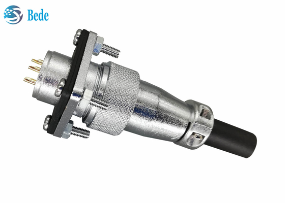 9 10 12 14 connettori circolari di Pin 400V 5A WS20 con la copertura antipolvere quadrata e del flangia