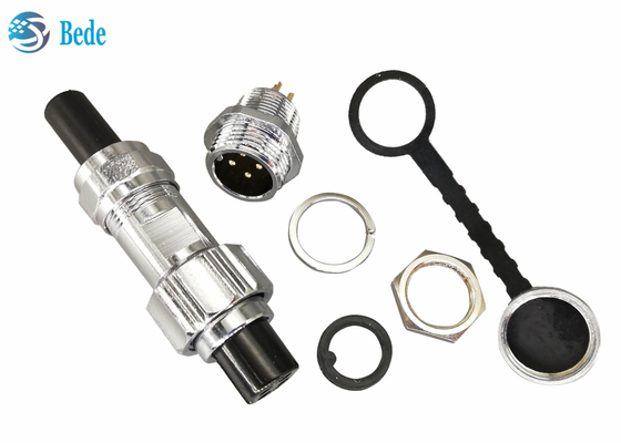 IP67 impermeabilizzano la spina del connettore del montaggio di pannello GX12 hanno messo femminile e maschio 2~7pin 3A 200V
