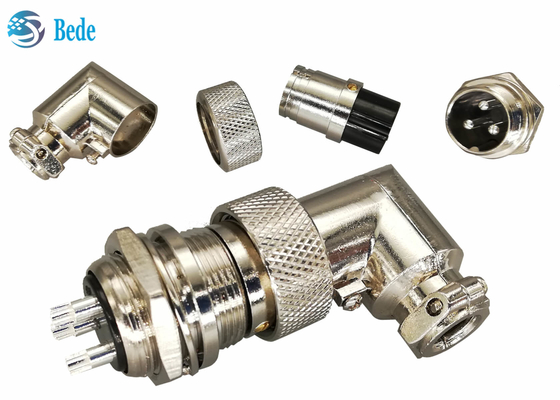 2~5 maschio e parte posteriore/Front Mounting Female di angolo del connettore 90 di aviazione di Pin GX16