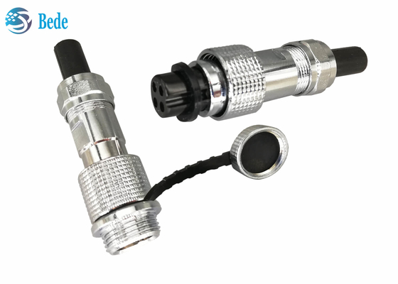 Il connettore circolare di rame IP68 di aviazione Gx12 di Shell M12 cabla per cablare il Pin del connettore 2~7 di aggancio