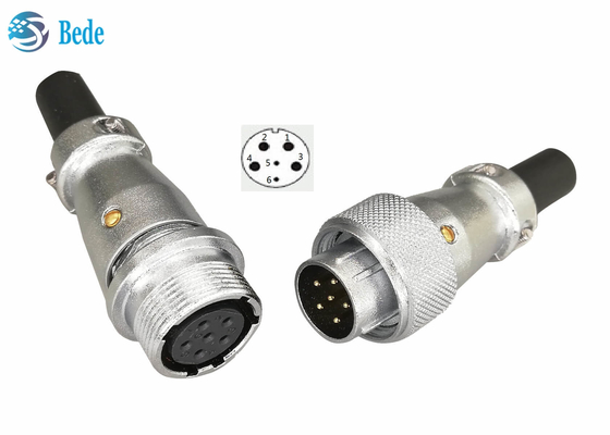 Aviazione del cavo di WS20 6 Pin Circular Connectors Cable To che mette in bacino i connettori