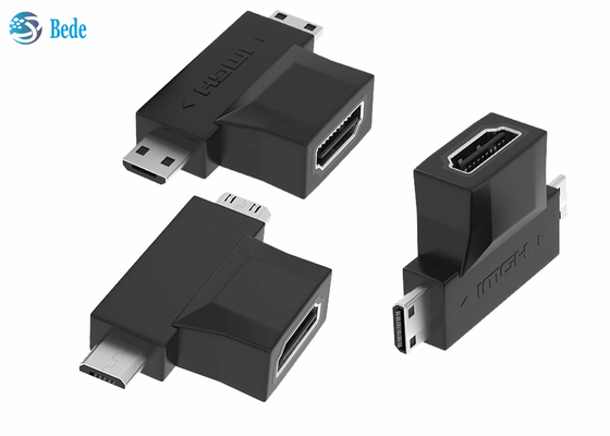 l'oro 1080P ha placcato 2 in 1 femmina del ripetitore HDMI A di HDMI a HDMI micro e mini