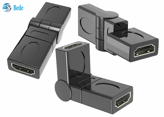 L'oro di estensione ha placcato femminile all'accoppiatore femminile 90 di HDMI 180 270 360 gradi regolabili