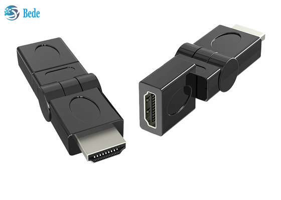 L'oro ha placcato HDMI maschio all'adattatore femminile 90 della parte girevole 180 270 360 gradi rotabili