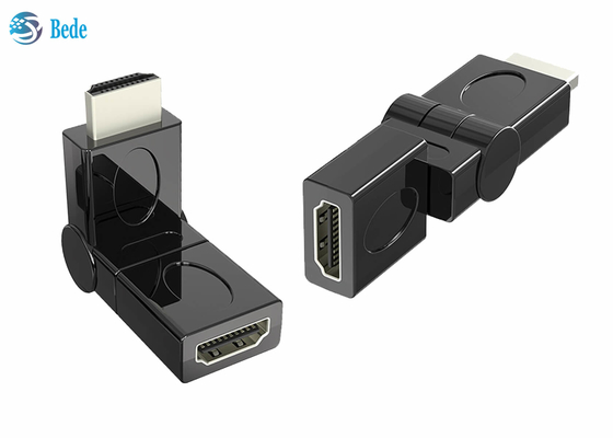 L'oro ha placcato HDMI maschio all'adattatore femminile 90 della parte girevole 180 270 360 gradi rotabili
