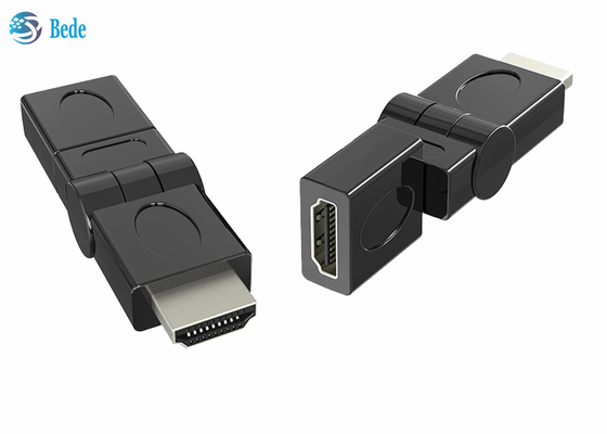 L'oro ha placcato HDMI maschio all'adattatore femminile 90 della parte girevole 180 270 360 gradi rotabili