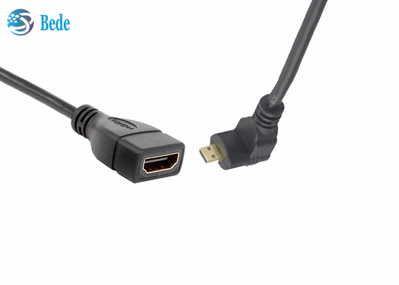 Micro maschio ad angolo di HDMI alle direzioni femminili Up-Down-Left-Right+1pcs del connettore 4 dell'adattatore del cavo di HDMI diritto