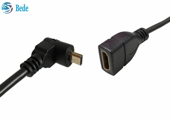Micro maschio ad angolo di HDMI alle direzioni femminili Up-Down-Left-Right+1pcs del connettore 4 dell'adattatore del cavo di HDMI diritto