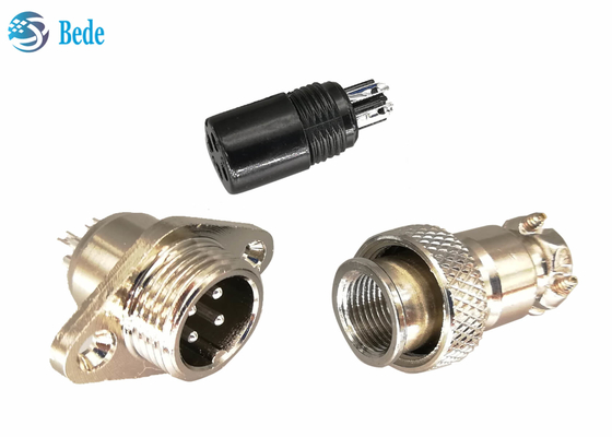 Connettori circolari militari della flangia Gx12 5 Pin Connector 3A 200V del rombo