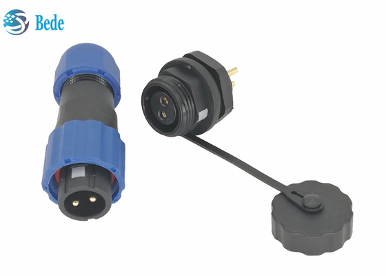 Connettore impermeabile del cavo elettrico Ip68, 2 connettore del montaggio di pannello di Pin M13