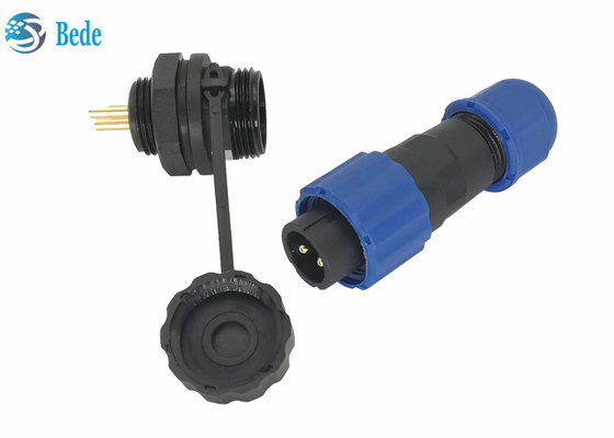 Connettore impermeabile del cavo elettrico Ip68, 2 connettore del montaggio di pannello di Pin M13