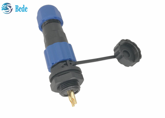 Connettore impermeabile del cavo elettrico Ip68, 2 connettore del montaggio di pannello di Pin M13