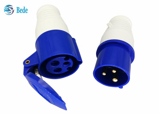 Tipo blu industriale dell'accoppiatore di colore 220-250V 16A della spina e dell'incavo P+N+E di monofase