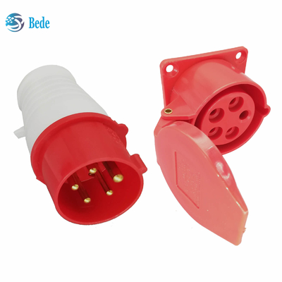 Spina industriale 3 spine d'ottone d'abitazione materiali dei perni 3P+N+E 16A pp dell'incavo 5 di fase