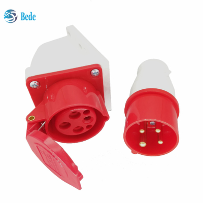 Maschio Femmina Presa elettrica 4 Pin 3P+T 380~415V 16Amp Montaggio a parete Tipo IP44